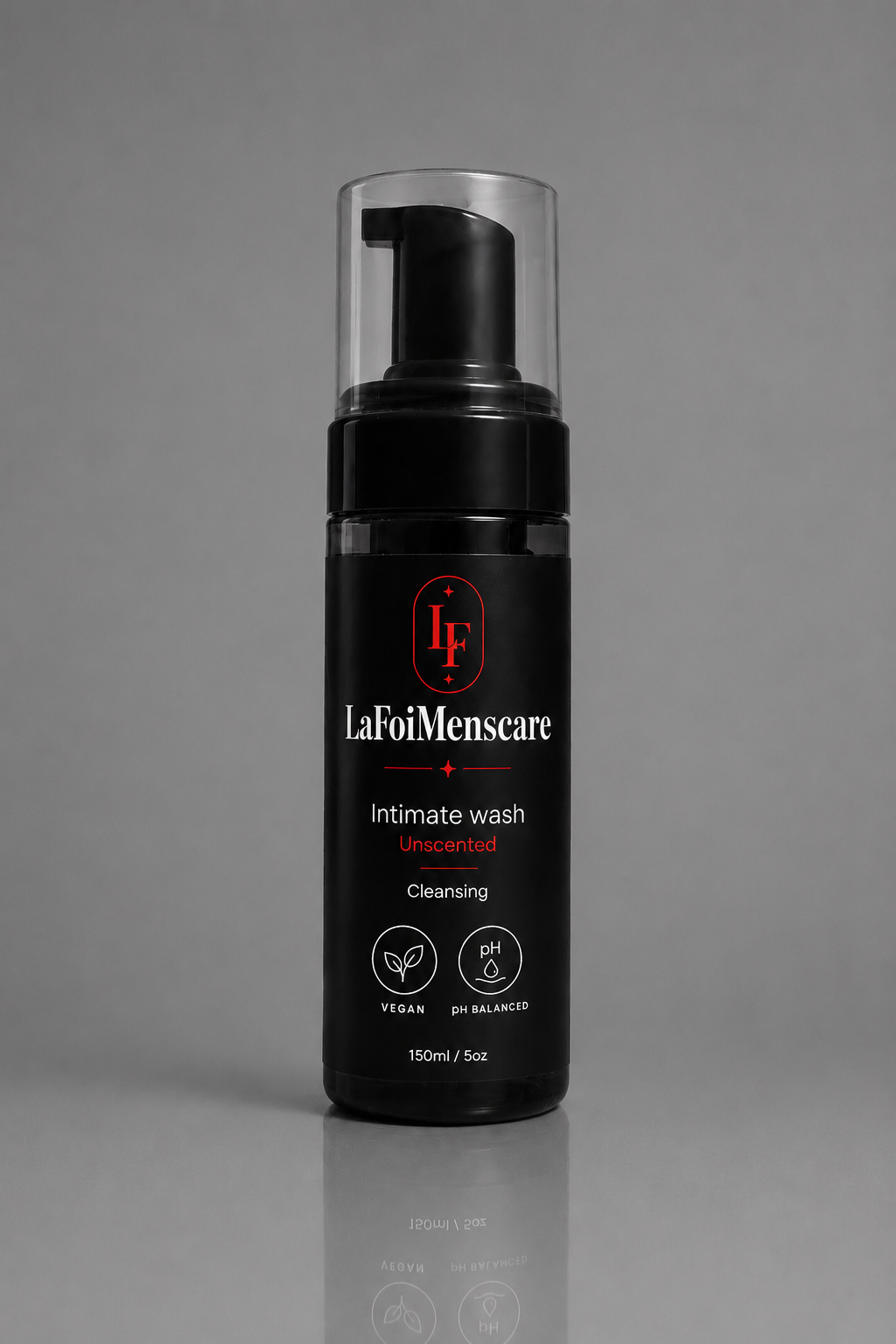 LaFoiMenscare intimate wash bottle